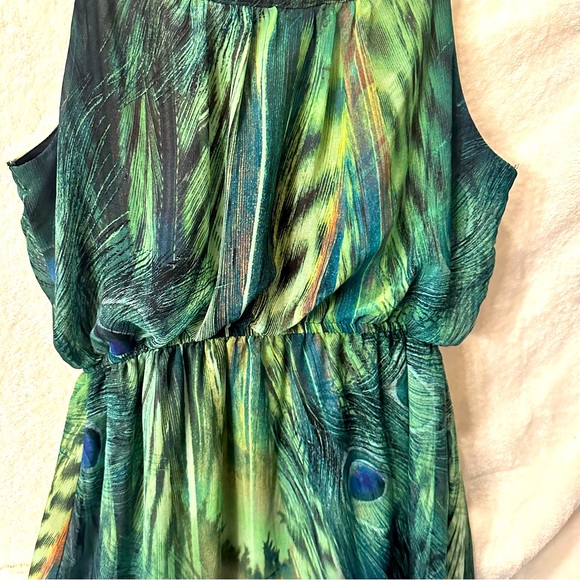 Forever 21- peacock design dress size medium - Picture 3 of 6